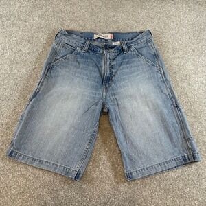 Levis Carpenter Denim Shorts Mens W30 Light Wash Blue Cotton Utility Workwear
